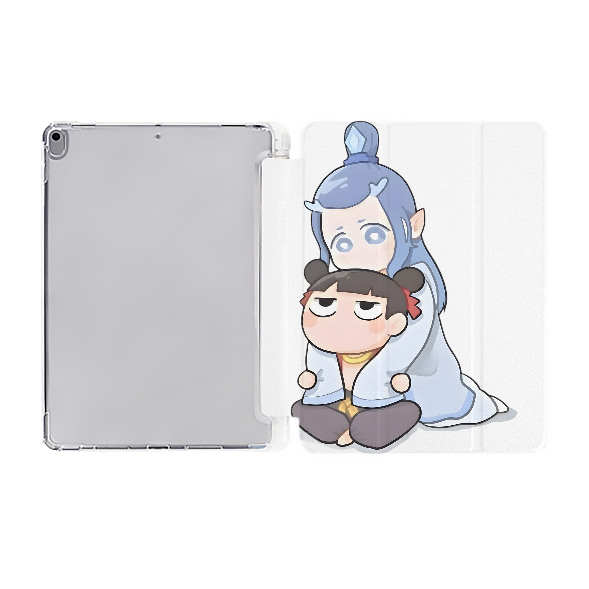 （画像用） Ne Zha 2 ナタ 魔童の大暴れ IPad ケース ペン収納付き 三つ折りスタンド PUレザー×シリコン 対応機種9.5/10.5/10.9インチ